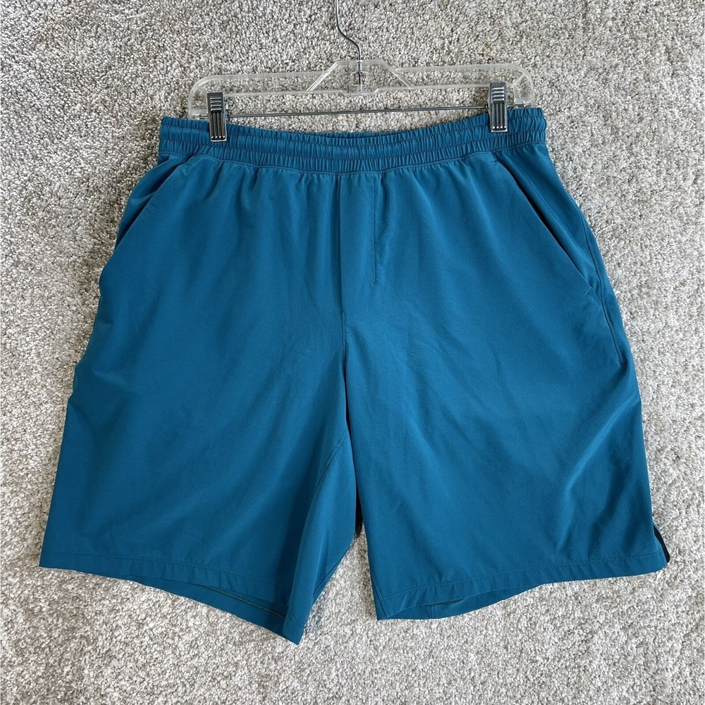 Lululemon Pace Breaker Shorts Men's L Teal Lined 8.5" Active Athletic